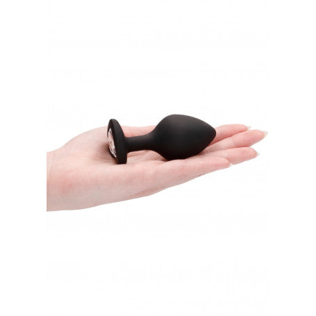 PLUG MEDIO DIAMOND HEART BUTT PLUG - LARGE - BLACK