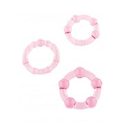 ANELLI FALLICI ROSA STAY HARD - THREE RINGS